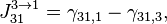 J_{31}^{3\to 1} = \gamma_{31,1} - \gamma_{31,3},